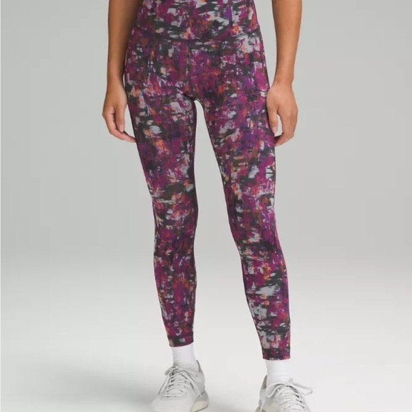 lululemon athletica Women's Wonder Train High Rise Size 6 Cinder Flash Leggings - Picture 2 of 10